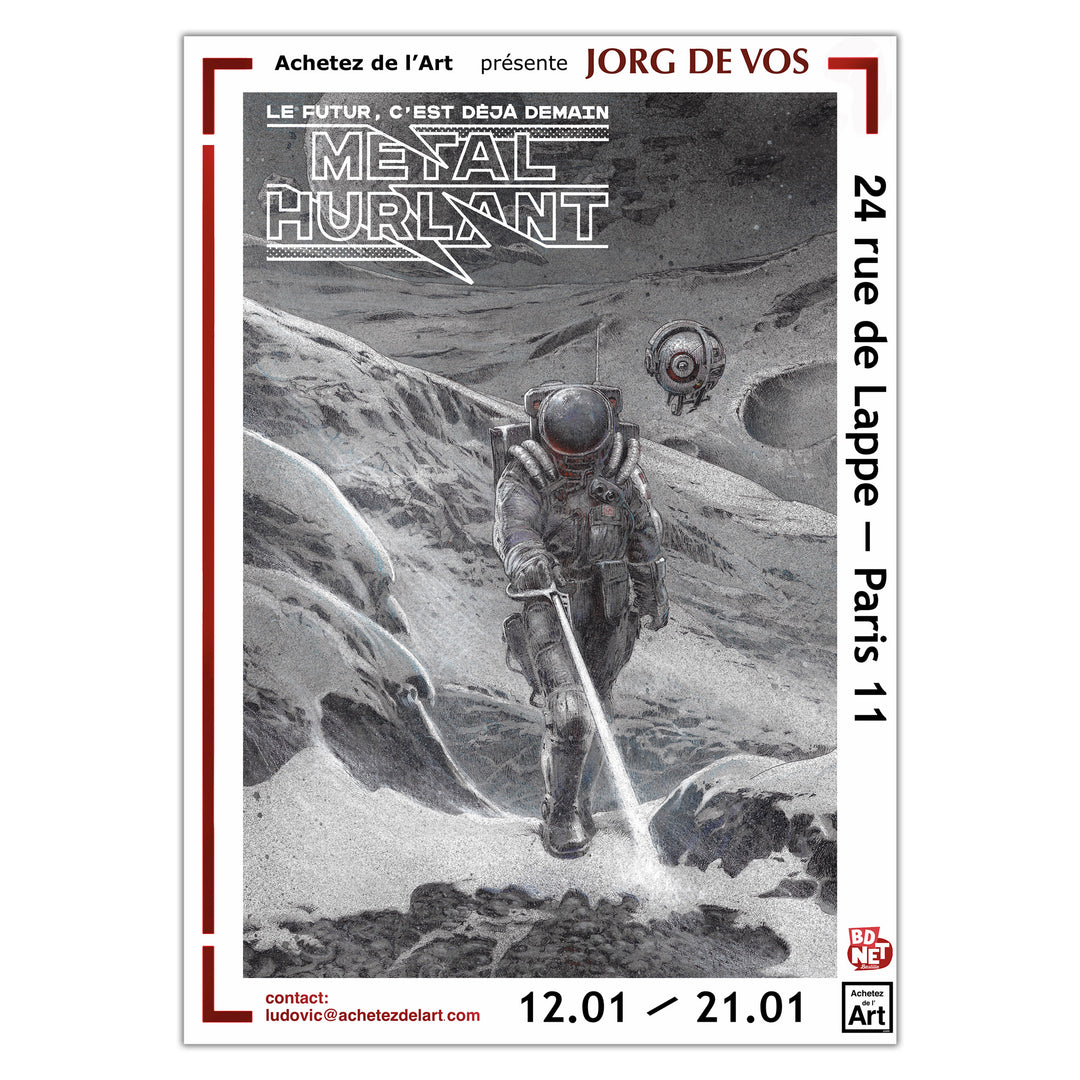 Jorg de Vos - Métal Hurlant 5 - Exolove - Etude de couverture - Illustration originale