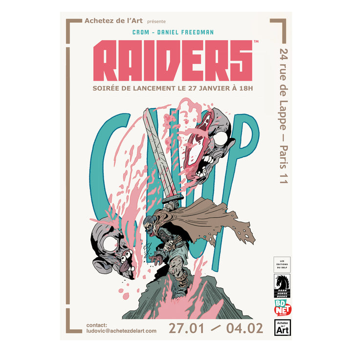 CROM - Raiders American Cover - Illustration originale