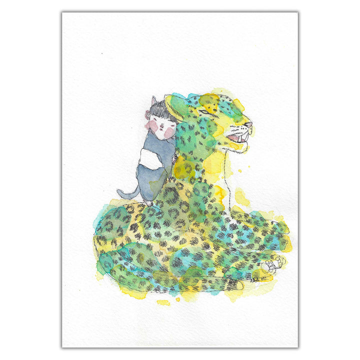 Alberto M.C. – Le Songe du Corbeau - Illustration originale – It’s just a silky smooth leopard
