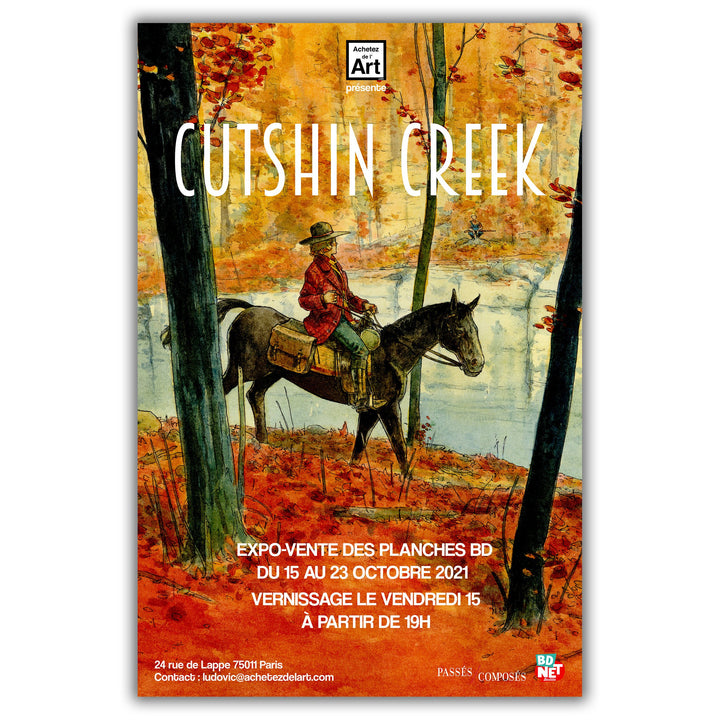 Benoît Blary – Cutshin Creek –  Illustration originale (affiche de l’exposition)