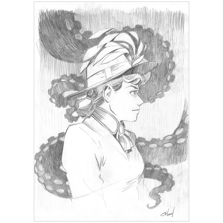 Carole Maurel - Nellie Bly - Couverture originale (Silhouette et décor)