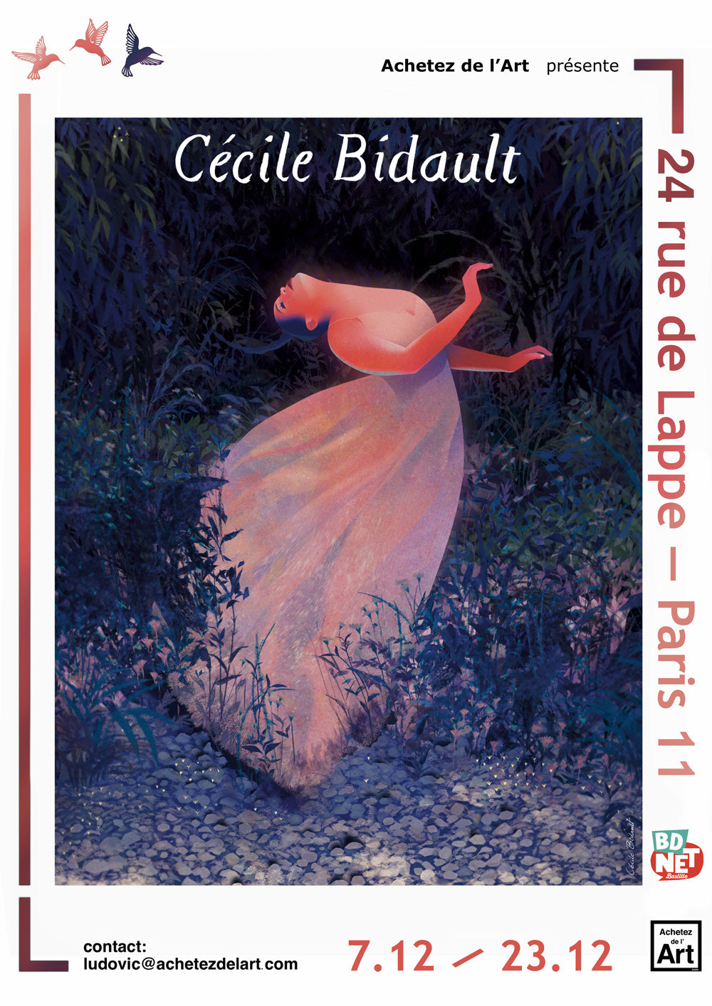 Cécile Bidault - Les Feux follets - Illustration originale