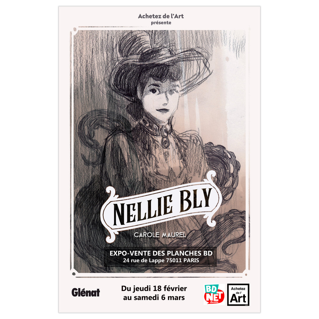 Carole Maurel - Nellie Bly - Illustration originale Page Titre