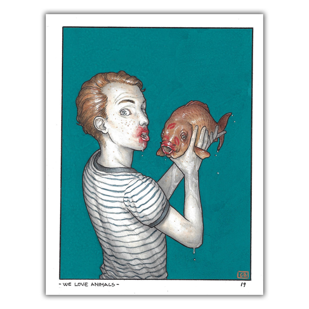 Gianenrico Bonacorsi - We love animals - Illustration originale
