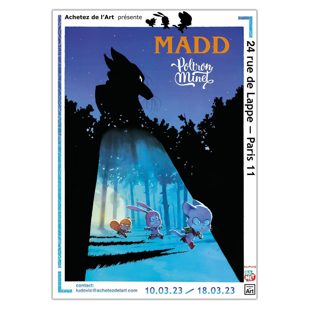 Madd - Poltron Minet - Illustration originale affiche de l'exposition