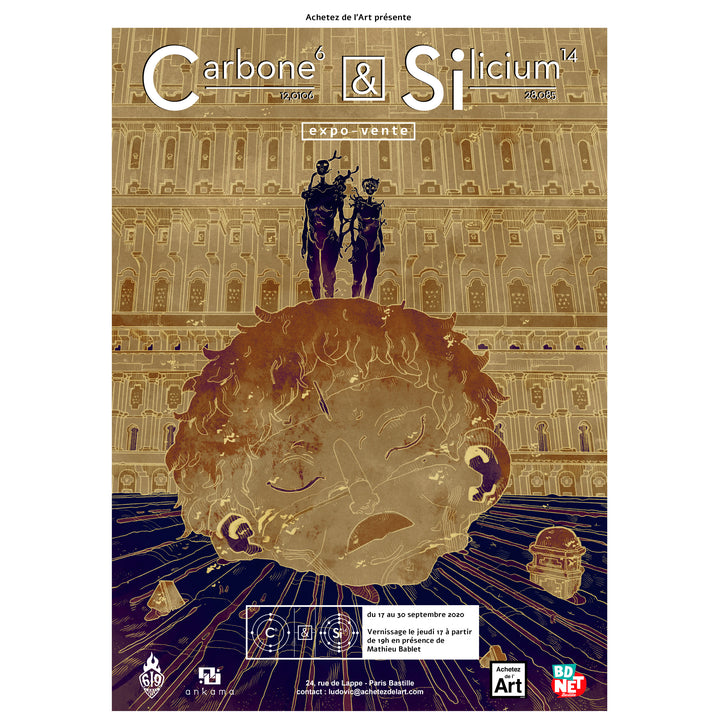 Mathieu Bablet - Illustration originale Carbone & Silicium ex libris