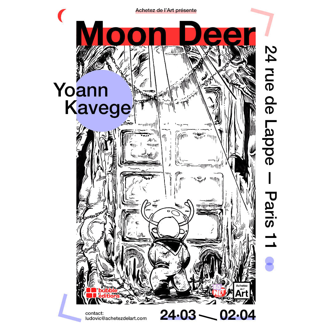 Yoann Kavege - Moon Deer - Yohan Sacré - Illustration originale