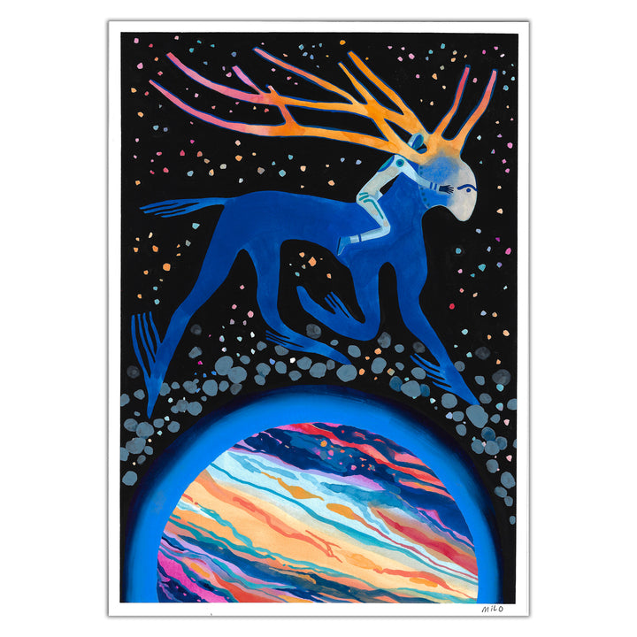 Yoann Kavege - Moon Deer - Milo - Illustration originale