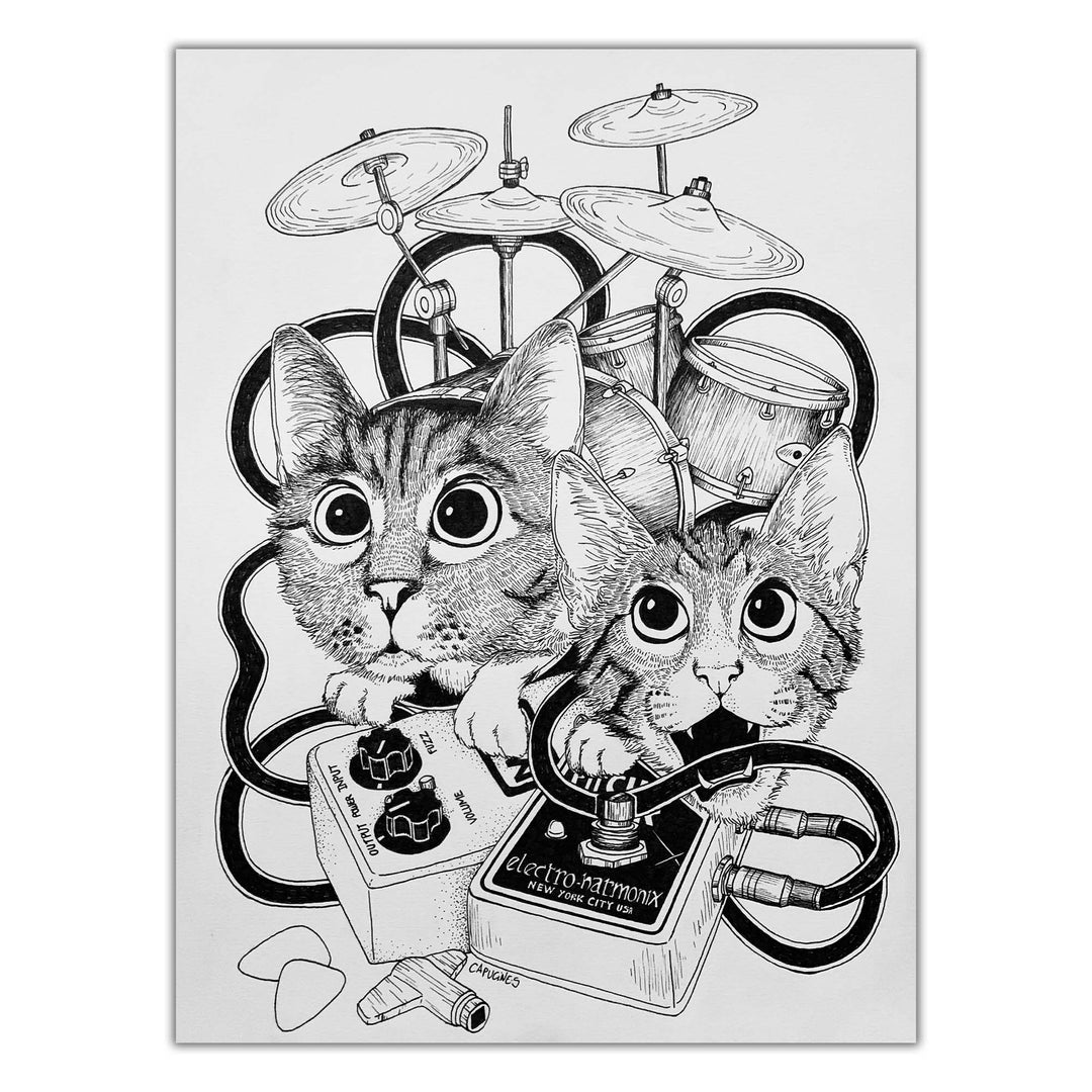CATS - Capucine Sivignon - « Paranoid Cats » - illustration originale