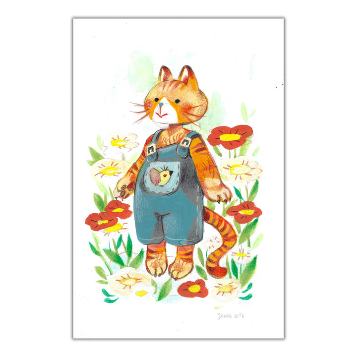 CATS - Sanoe - « Kitten Garden » - illustration originale