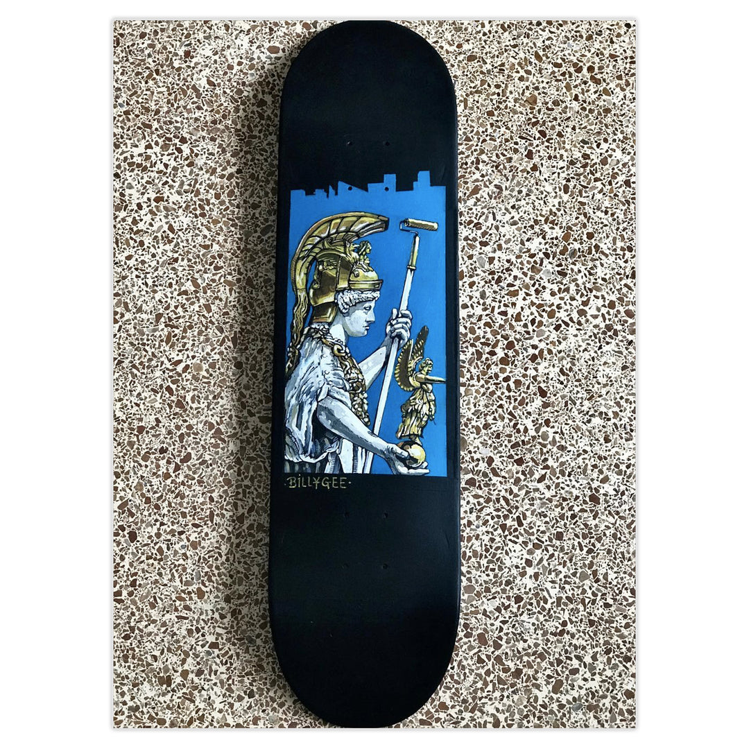 Billy Gee - Neocratia - Neathena - Peinture originale skateboard