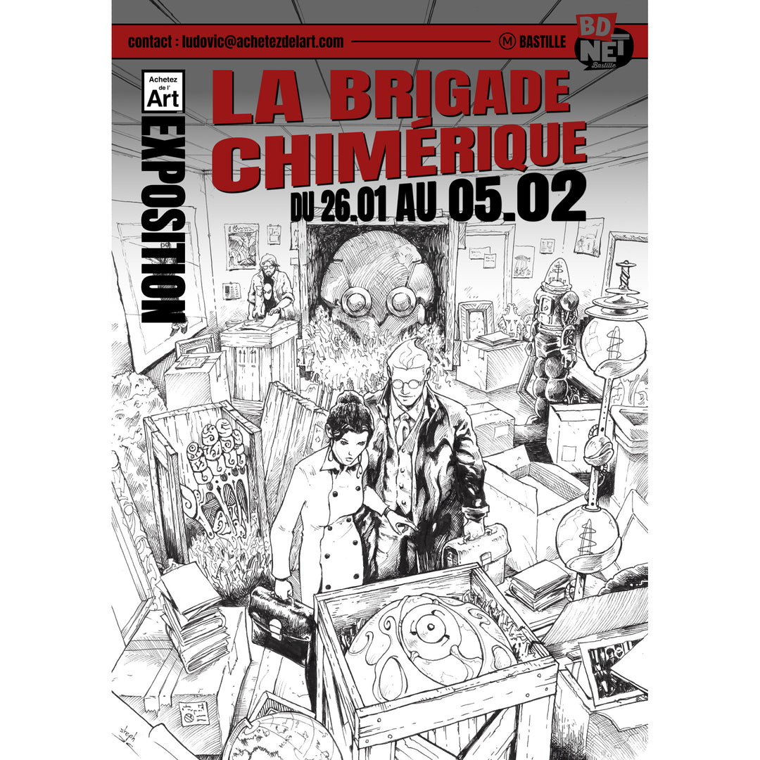Stéphane de Caneva - La Brigade Chimérique – Couverture épisode 1 - Illustration originale